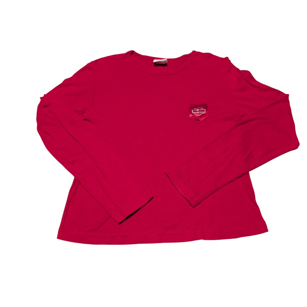 Harley-Davidson Shirt Womens L Red Long Sleeve Rhinestone Logo Roeder Ohio Biker